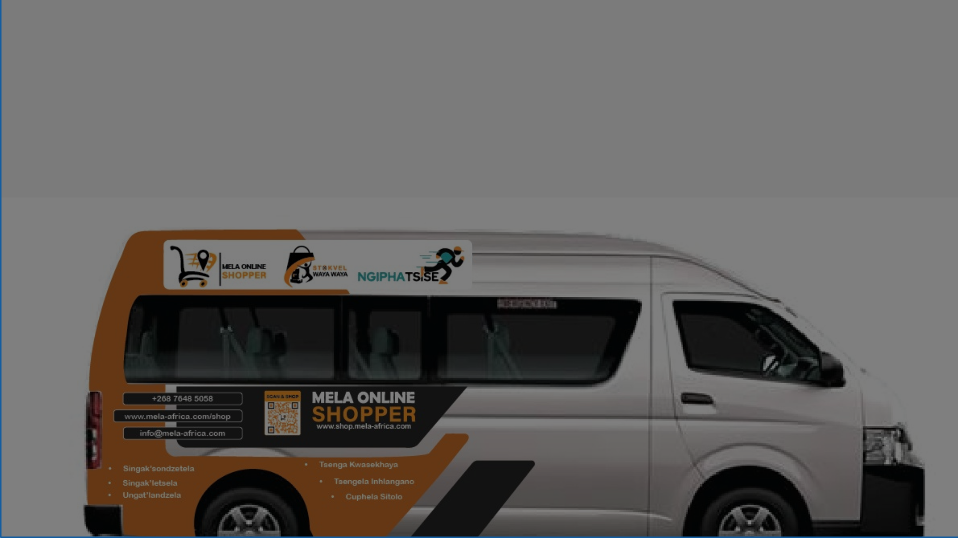 Mela-branded kombi representing the transport and logistics network